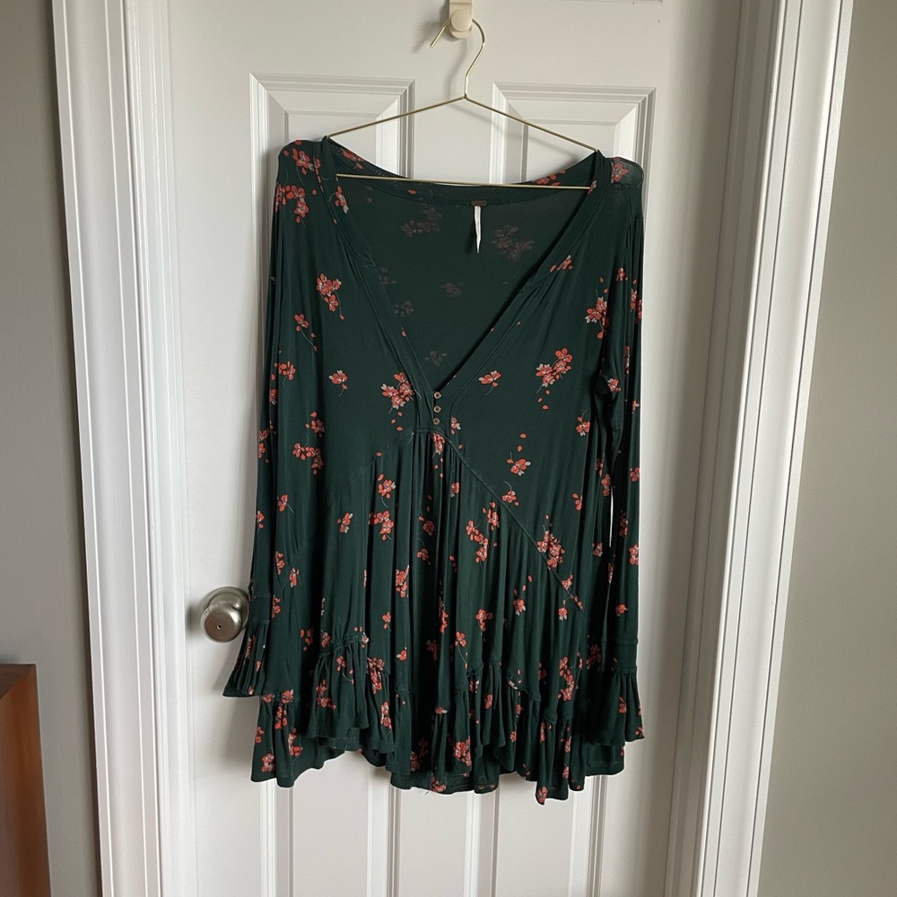 Free People Flowy Floral Tunic